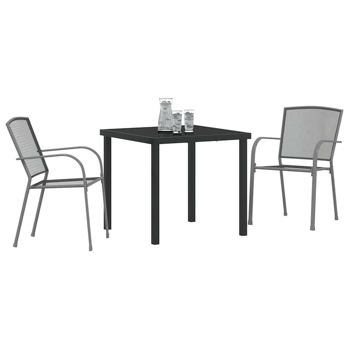 Have Spisebordssæt 3 pcs Antracit Stål