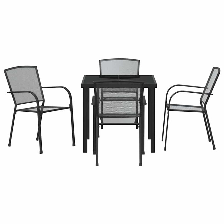 Have Spisebordssæt 5 pcs Antracit Stål