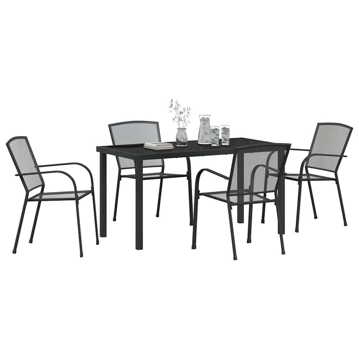 Have Spisebordssæt 5 pcs Antracit Stål