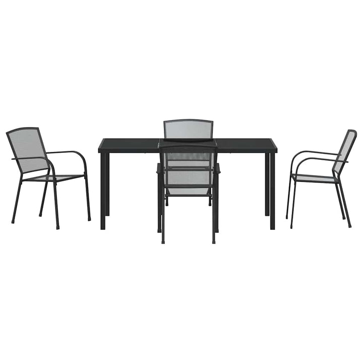 Have Spisebordssæt 5 pcs Antracit Stål