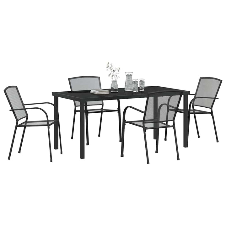 Have Spisebordssæt 5 pcs Antracit Stål
