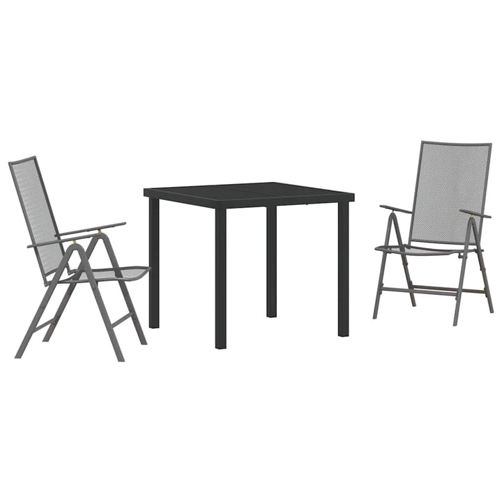 Have Spisebordssæt 3 pcs Antracit Stål