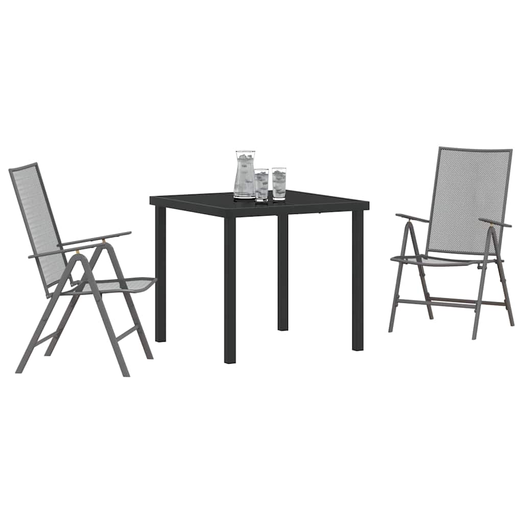 Have Spisebordssæt 3 pcs Antracit Stål