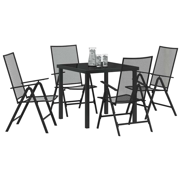 Have Spisebordssæt 5 pcs Antracit Stål
