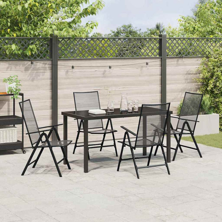 Have Spisebordssæt 5 pcs Antracit Stål
