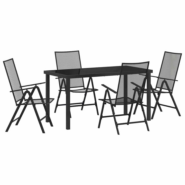 Have Spisebordssæt 5 pcs Antracit Stål