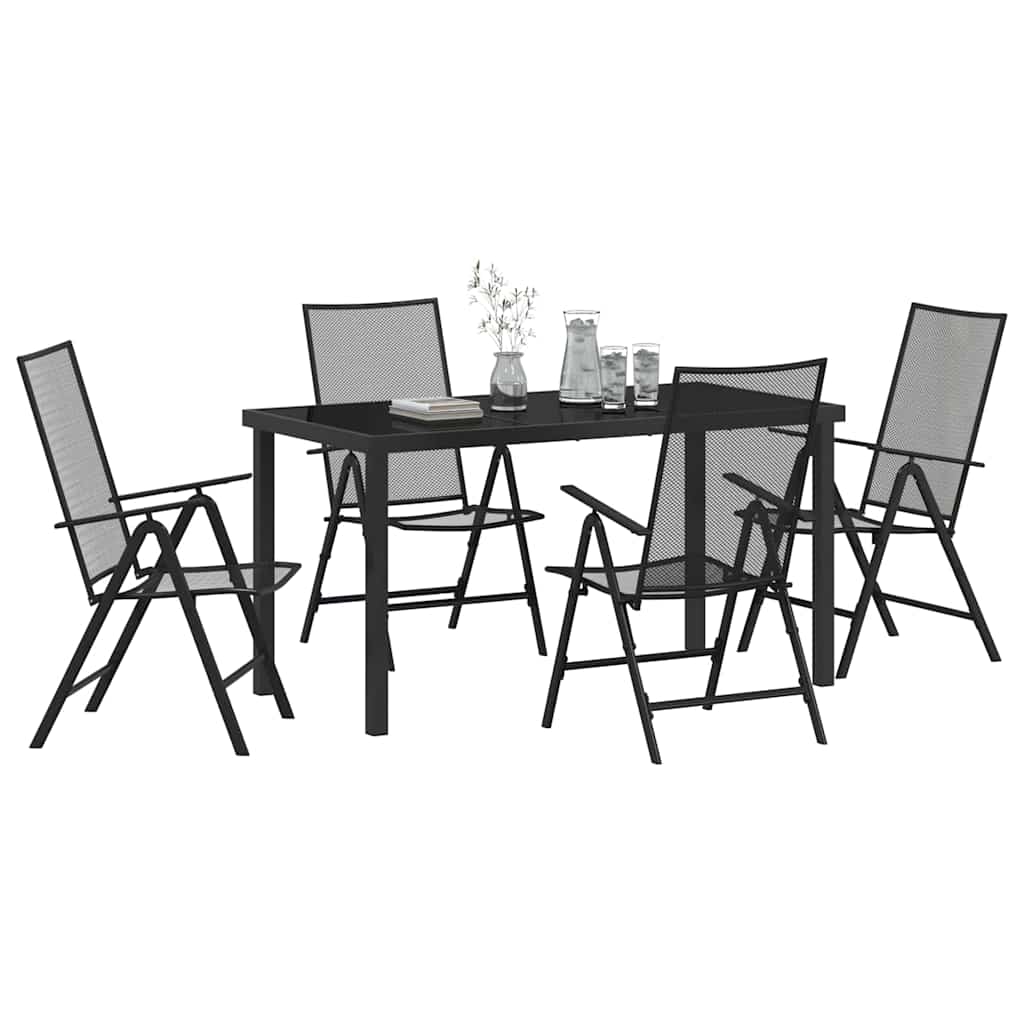 Have Spisebordssæt 5 pcs Antracit Stål
