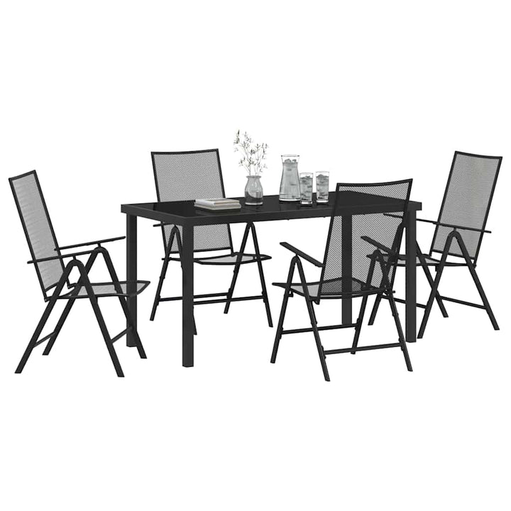 Have Spisebordssæt 5 pcs Antracit Stål