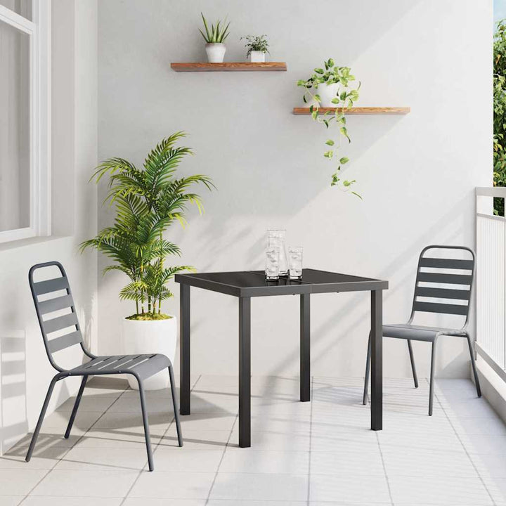 Have Spisebordssæt 3 pcs Mørkegrå Stål