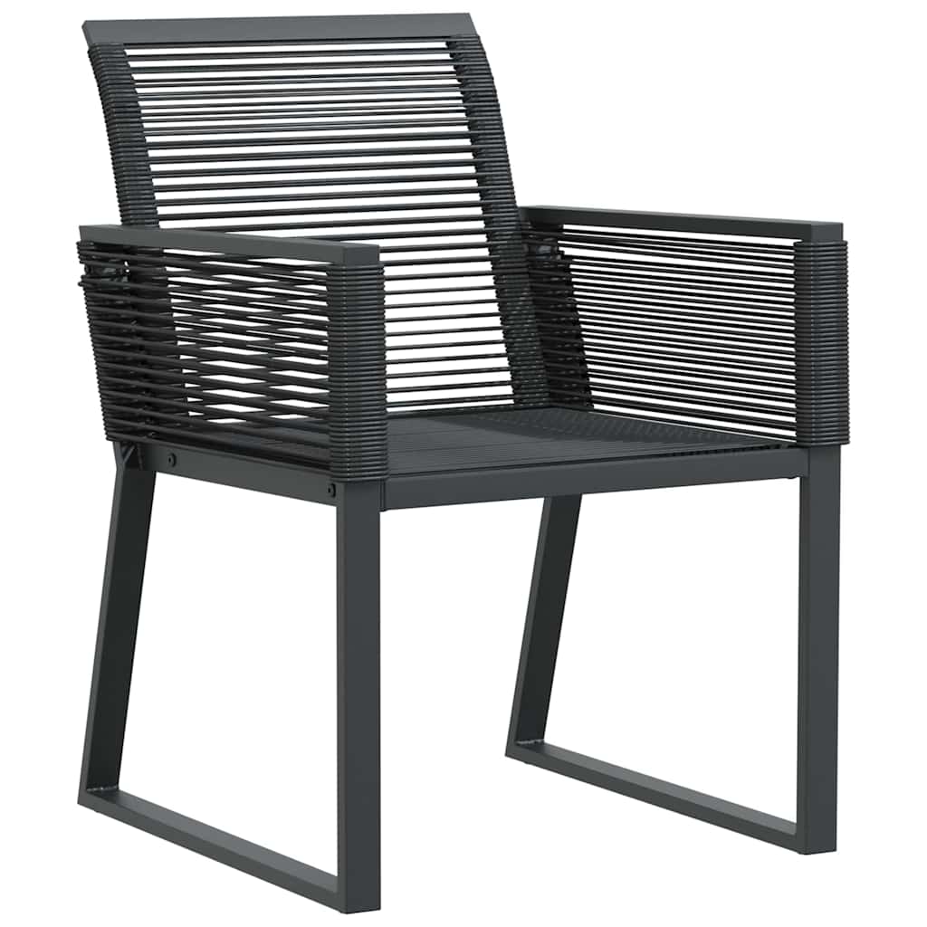 Have Spisebordssæt 3 pcs Sort Poly rattan
