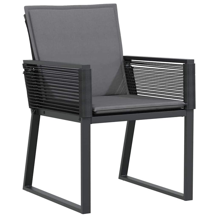 Have Spisebordssæt 5 pcs Sort Poly rattan