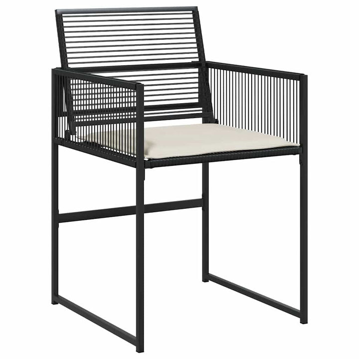 Have Spisebordssæt 5 pcs Sort Poly rattan