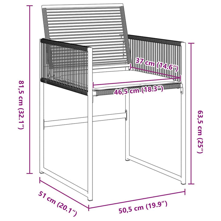 Have Spisebordssæt 5 pcs Sort Poly rattan