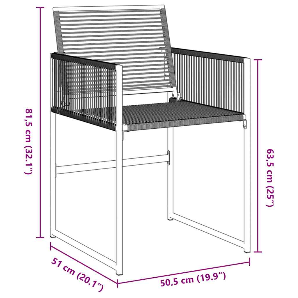 Have Spisebordssæt 5 pcs Sort Poly rattan