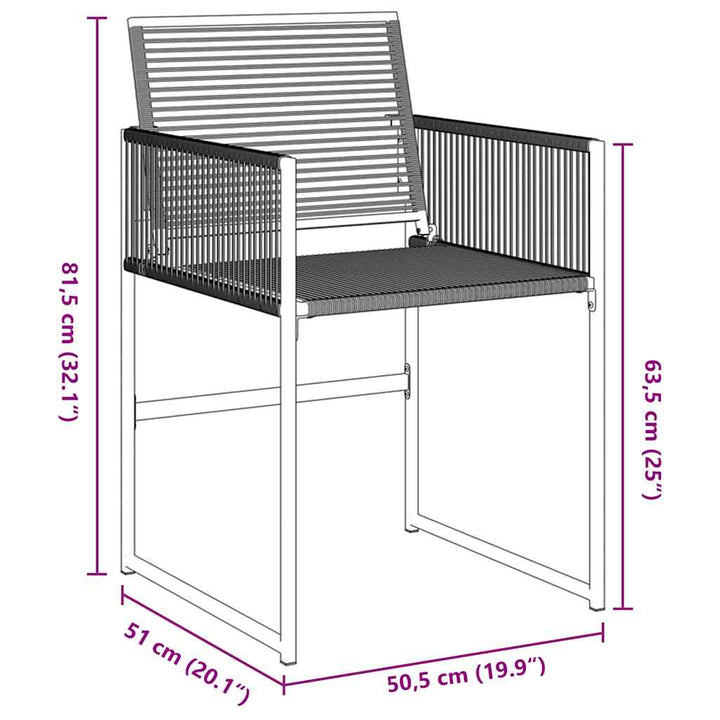 Have Spisebordssæt 5 pcs Sort Poly rattan