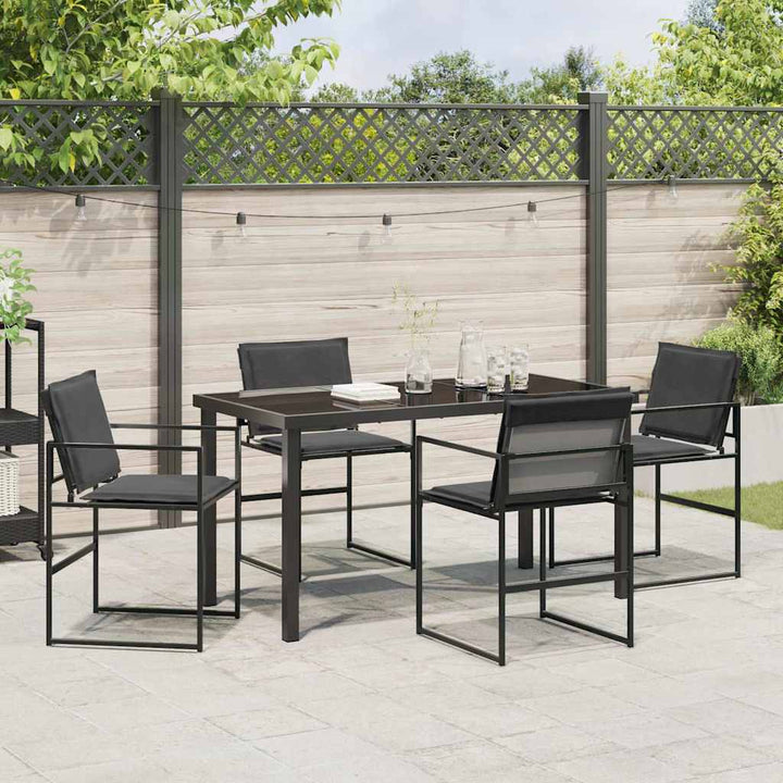 Have Spisebordssæt 5 pcs Sort 140 x 70 x 73 cm