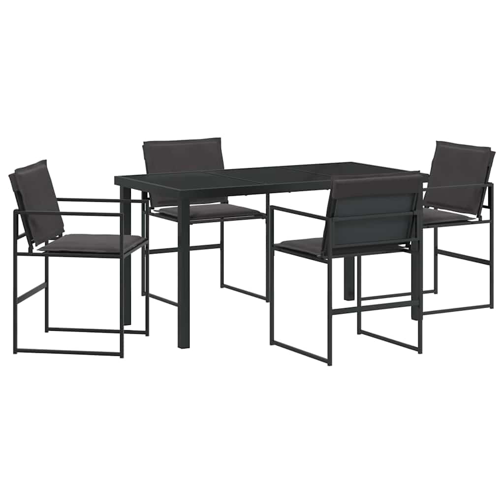 Have Spisebordssæt 5 pcs Sort 140 x 70 x 73 cm