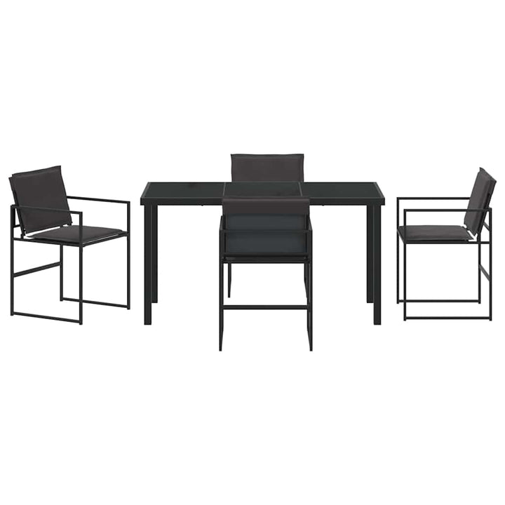 Have Spisebordssæt 5 pcs Sort 140 x 70 x 73 cm