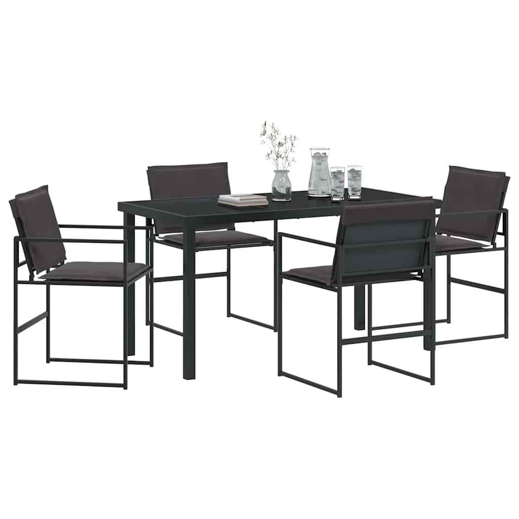 Have Spisebordssæt 5 pcs Sort 140 x 70 x 73 cm
