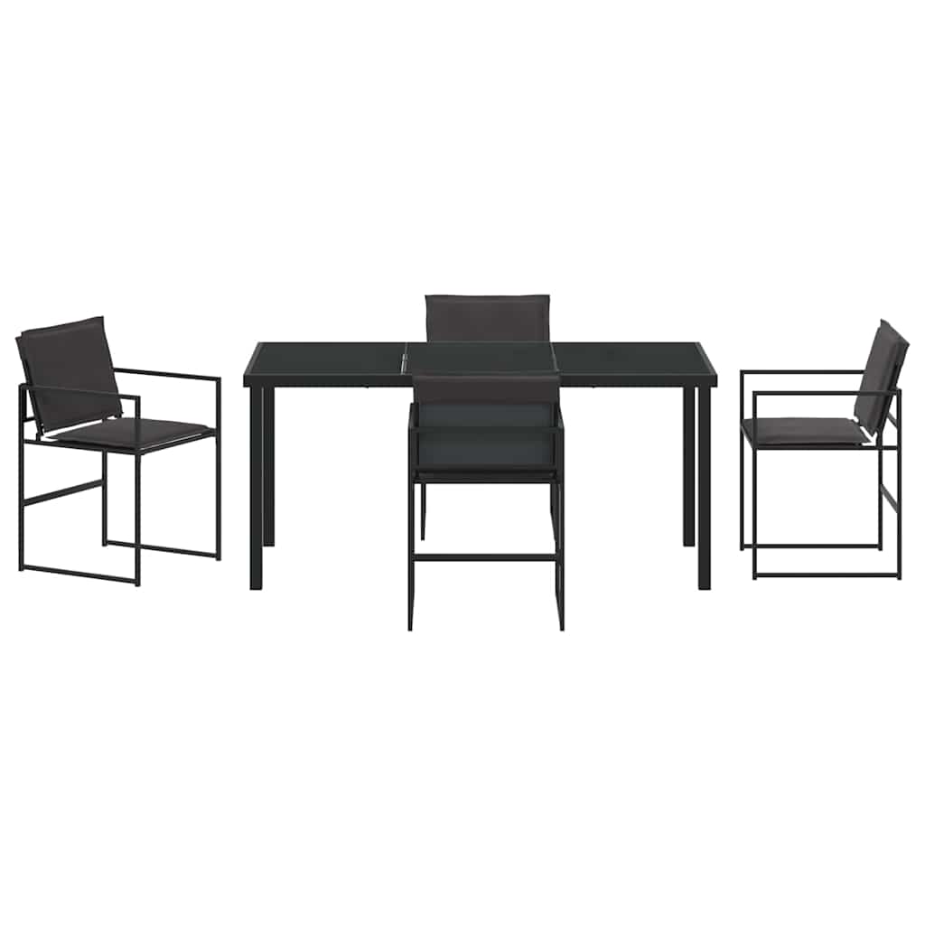 Have Spisebordssæt 5 pcs Sort 160 x 80 x 73 cm