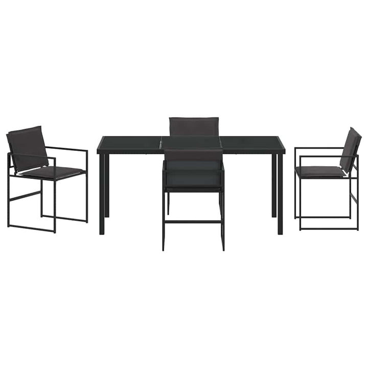 Have Spisebordssæt 5 pcs Sort 160 x 80 x 73 cm
