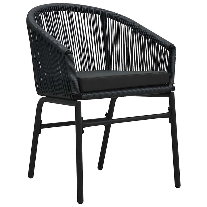 Have Spisebordssæt 3 pcs Sort Poly rattan