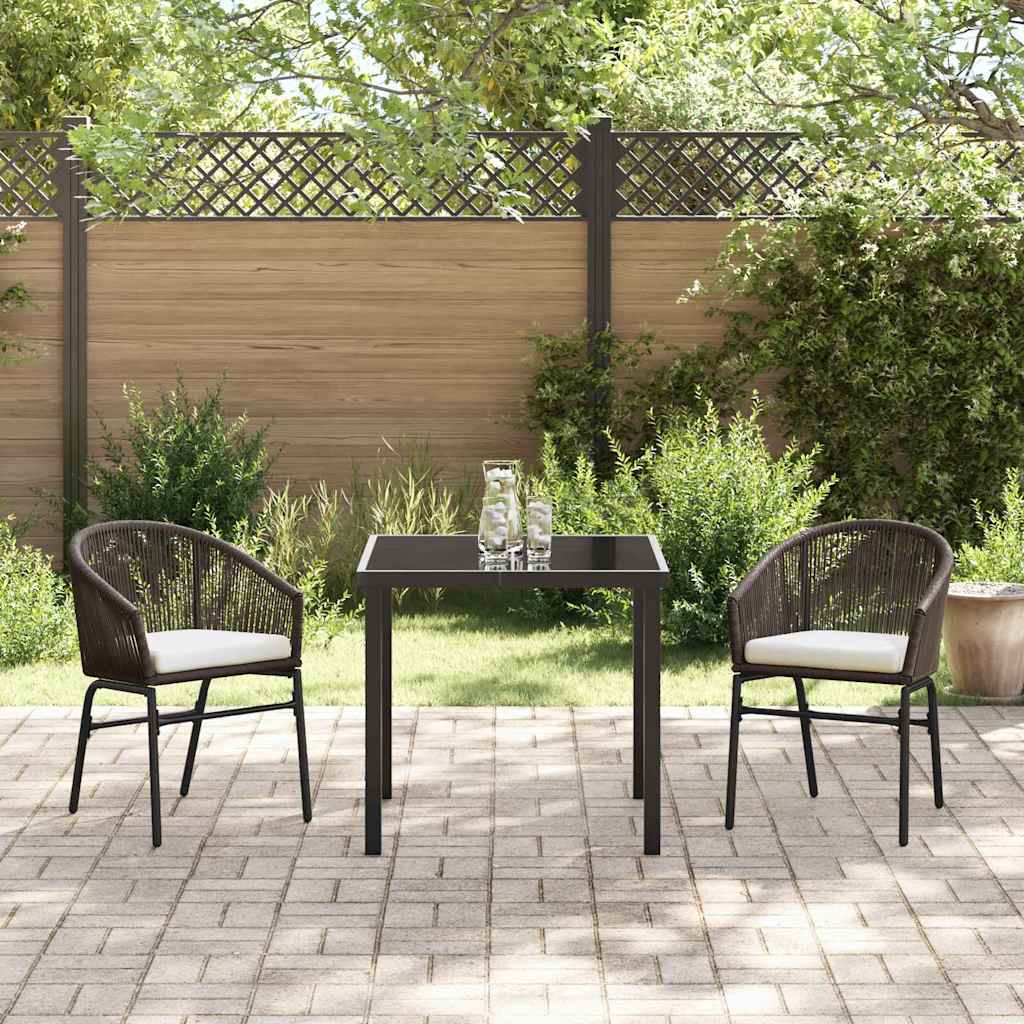 Have Spisebordssæt 3 pcs Brun Poly rattan