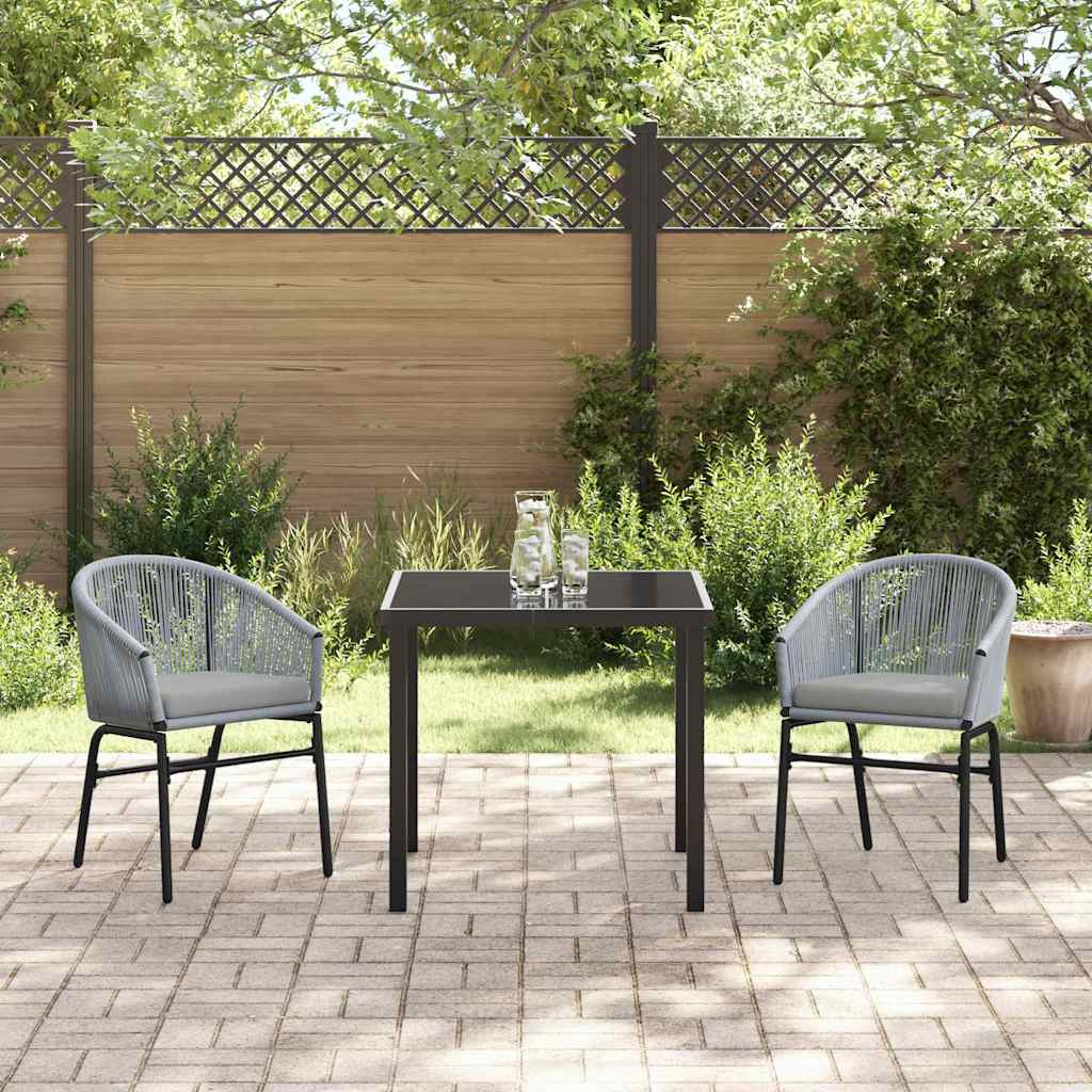 Have Spisebordssæt 3 pcs Grå Poly rattan