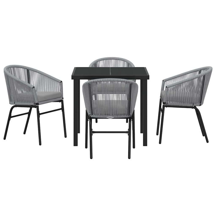 Have Spisebordssæt 5 pcs Grå Poly rattan