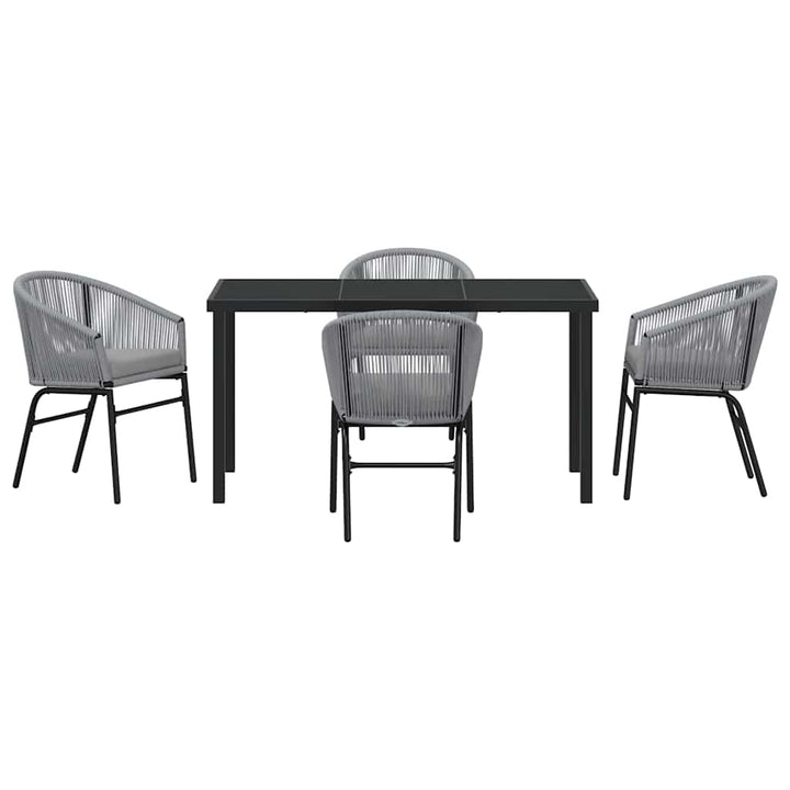 Have Spisebordssæt 5 pcs Grå Poly rattan