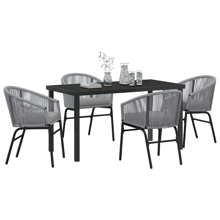 Have Spisebordssæt 5 pcs Grå Poly rattan