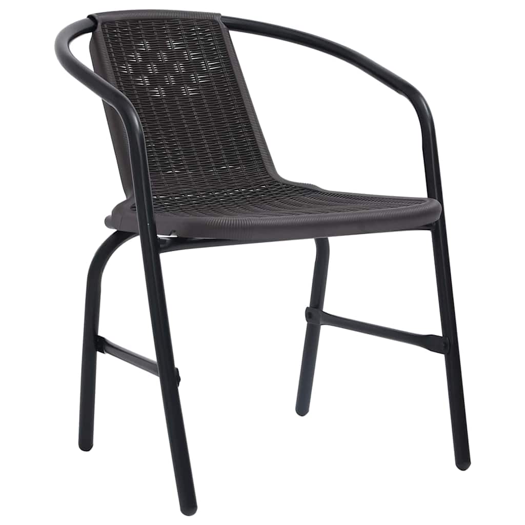 Have Spisebordssæt 3 pcs Sort Poly rattan