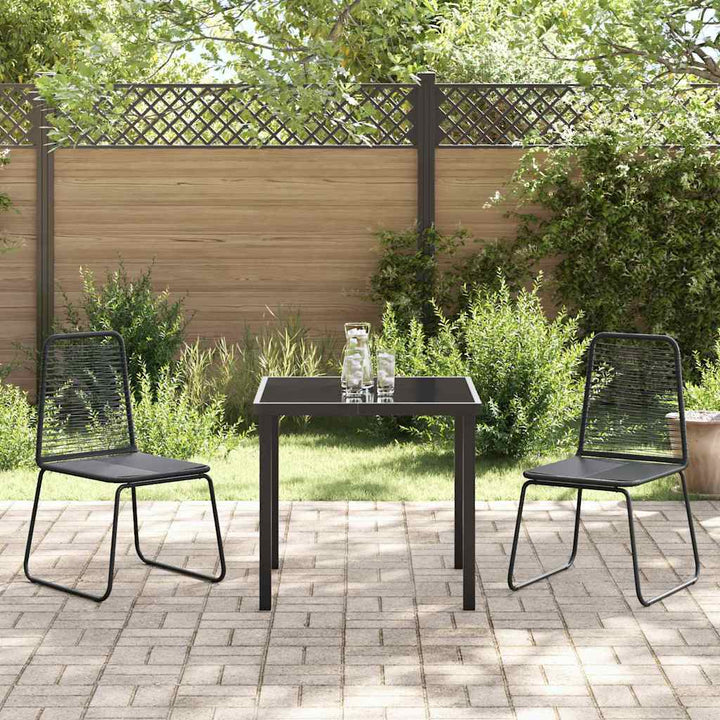 Have Spisebordssæt 3 pcs Sort Poly rattan