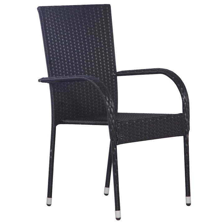 Have Spisebordssæt 3 pcs Sort Poly rattan