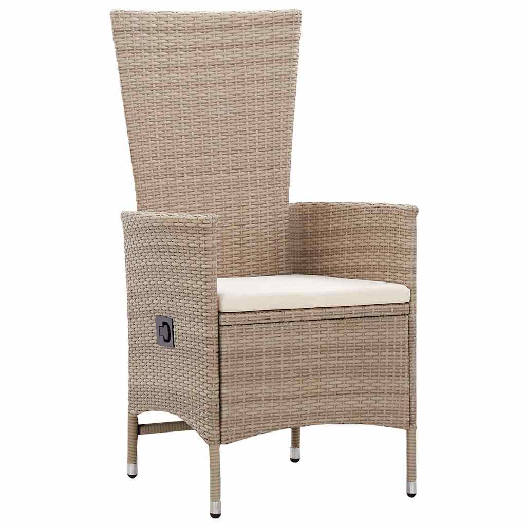 Have Spisebordssæt med pude 5 pcs Beige polyrattan