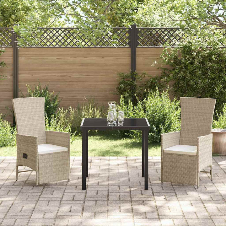 Have Spisebordssæt med pude 3 pcs Beige polyrattan