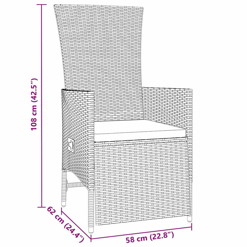 Have Spisebordssæt med pude 7 pcs Beige polyrattan