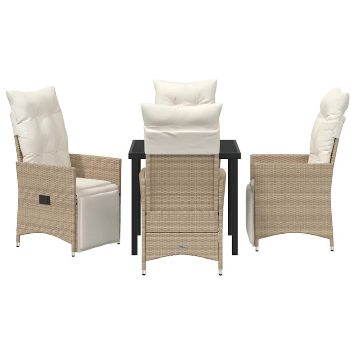 Have Spisebordssæt med pude 5 pcs Beige Poly rattan
