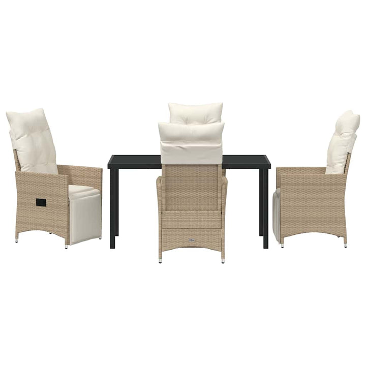 Have Spisebordssæt med pude 5 pcs Beige Poly rattan