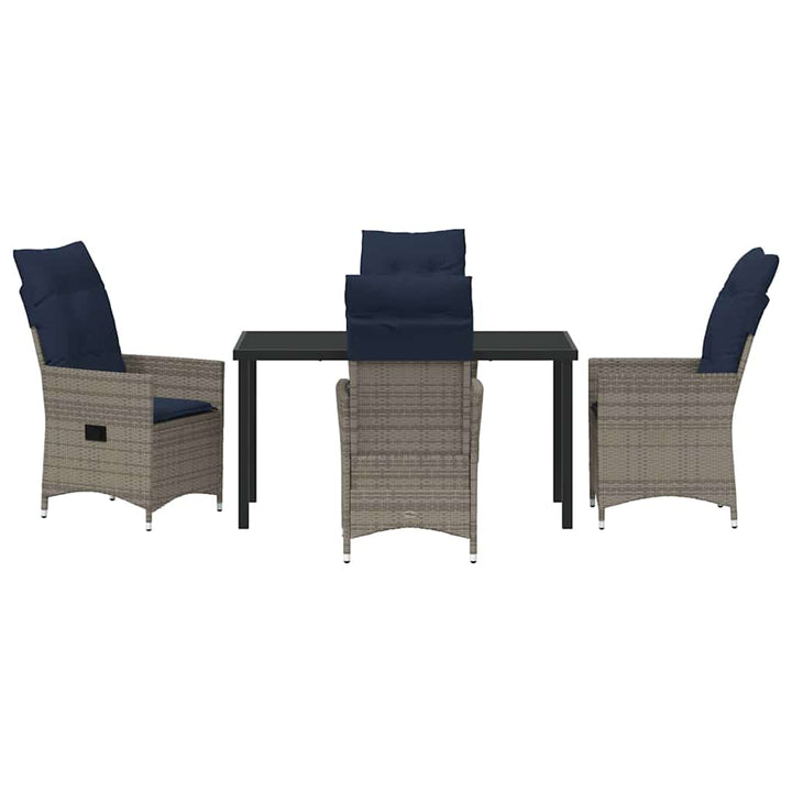 Have Spisebordssæt 5 pcs Grå polyrattan
