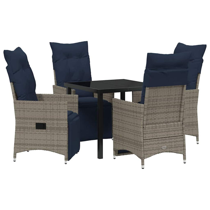 Have Spisebordssæt 5 pcs Grå polyrattan