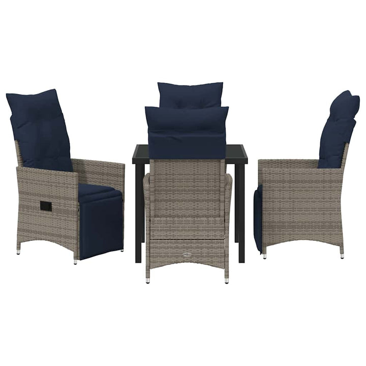 Have Spisebordssæt 5 pcs Grå polyrattan