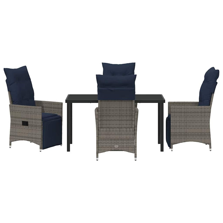Have Spisebordssæt 5 pcs Grå polyrattan