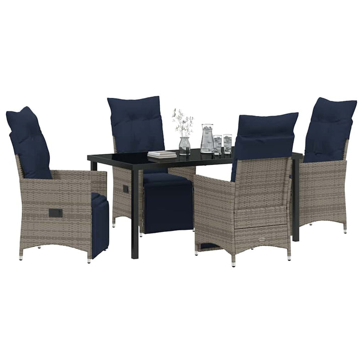 Have Spisebordssæt 5 pcs Grå polyrattan
