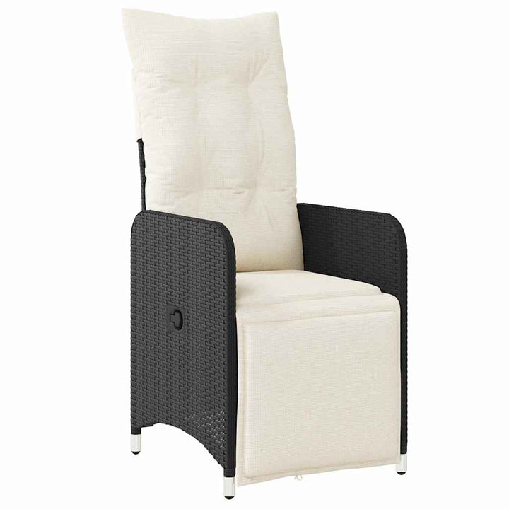 Have Spisebordssæt med pude 3 pcs Sort Poly rattan