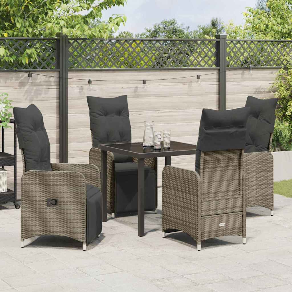 Have Spisebordssæt med pude 5 pcs Beige Poly rattan