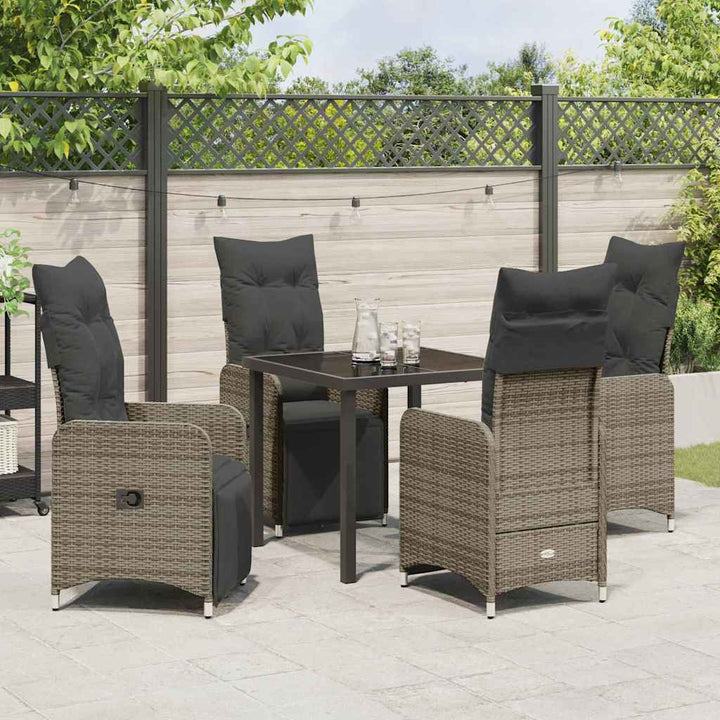 Have Spisebordssæt med pude 5 pcs Beige Poly rattan