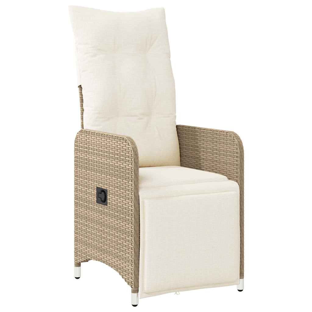 Have Spisebordssæt med pude 5 pcs Beige Poly rattan