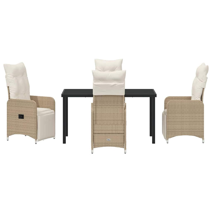 Have Spisebordssæt med pude 5 pcs Beige Poly rattan