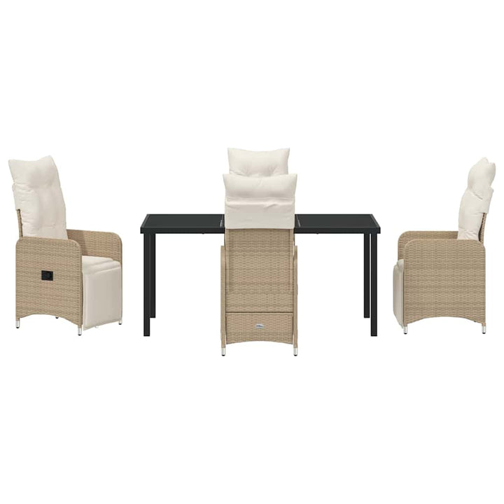 Have Spisebordssæt med pude 5 pcs Beige Poly rattan